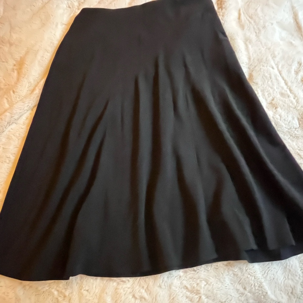 Counterparts Black Midi A-Line Skirt for Cocktail
